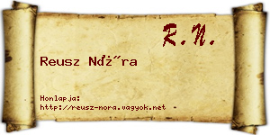 Reusz Nóra névjegykártya
