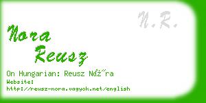 nora reusz business card